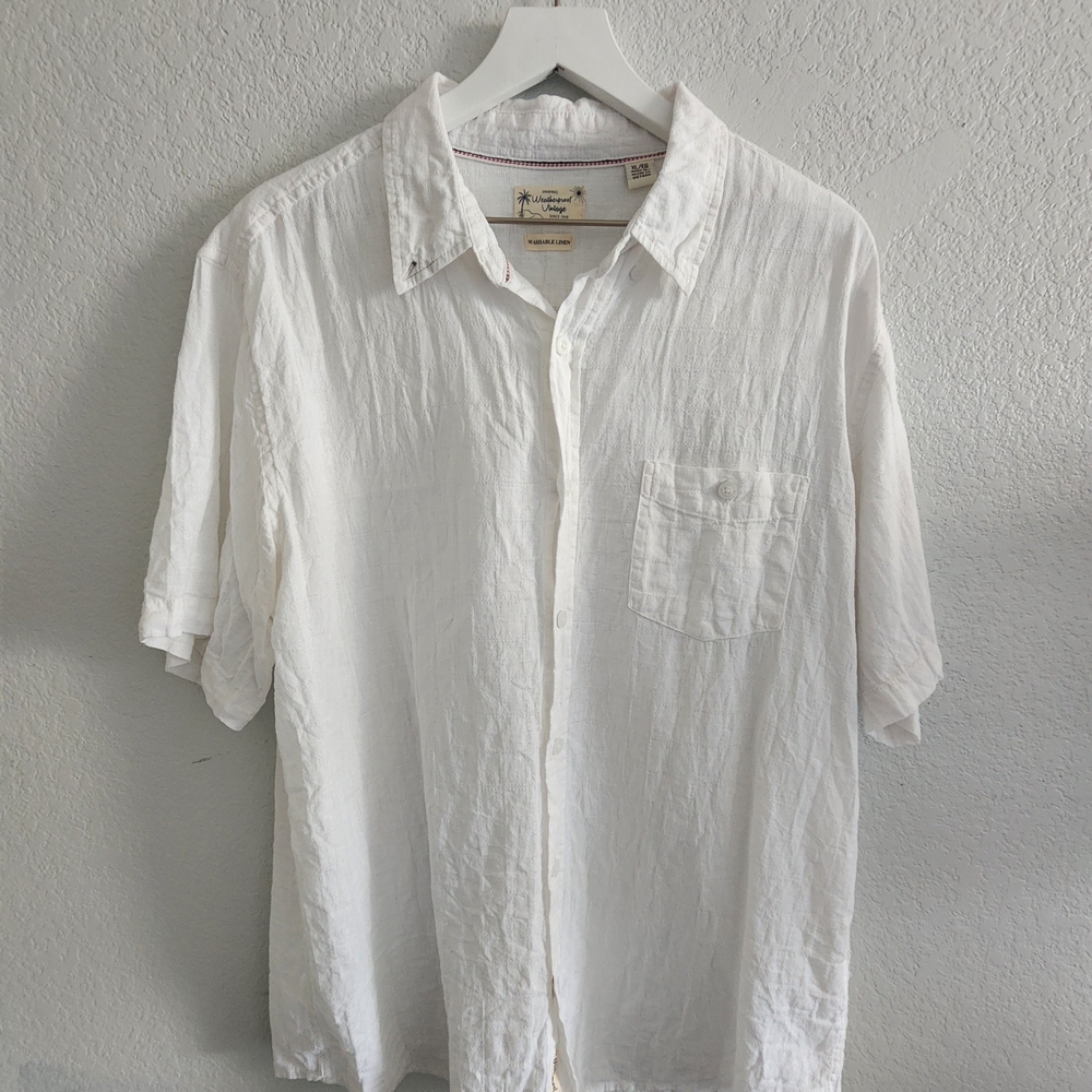 Weatherproof Men's White Casual Button Down Shirt